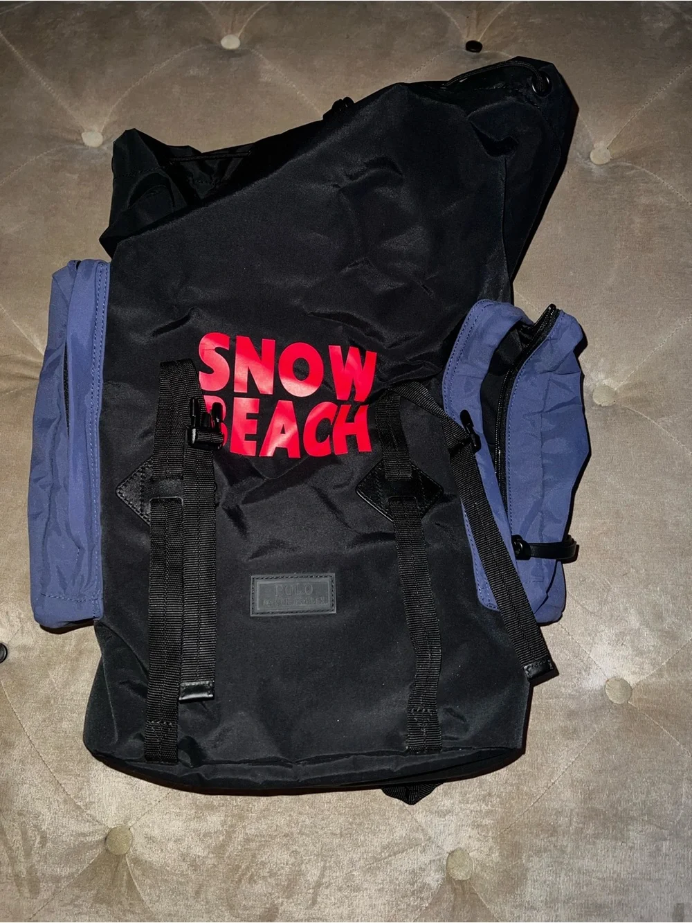 Polo by Ralph Lauren Black, Yellow & Navy 'Snow Beach' Backpack